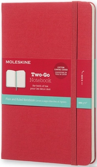 «Записная книжка Moleskine Two-Go красная (TWOGO31F18)», бренда Moleskine - фото №1 - миниатюра