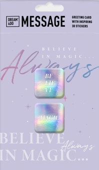  «Листівка з 3D-стікерами Dream&Do Message "Believe"‎», бренду 1DEA.me - фото №1 - мініатюра