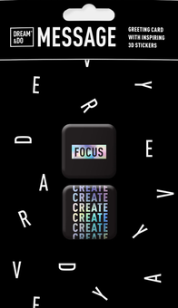  «Открытка с 3D-стикерами Dream&Do Message «Focus»‎», бренда 1DEA.me - фото №1 - миниатюра
