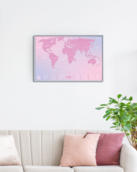  «Cкретч Карта Мира 1DEA.me Travel Map Love World», бренда 1DEA.me - фото №2 - миниатюра