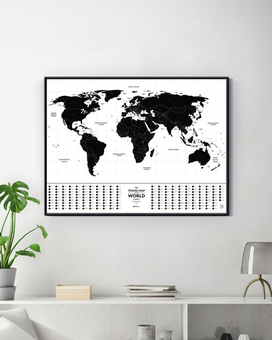  «Cкретч Карта Світу з підсвіткою Travel Map® Glow World в рамі», бренду Travel Map - фото №7 - мініатюра