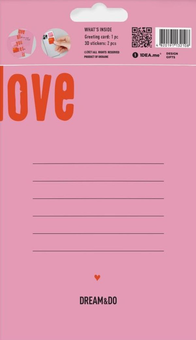  «Открытка с 3D-стикерами Dream&Do Message «Love»‎», бренда 1DEA.me - фото №2 - миниатюра