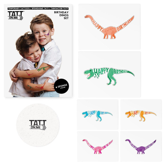 «Временные тату TATTon.me Birthday Dinos Set», бренда TATTon.me - фото №4 - миниатюра