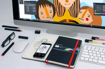  «Блокнот Moleskine Adobe Smart Notebook скетчбук средний (SKSMARTN)», бренда Moleskine - фото №17 - миниатюра