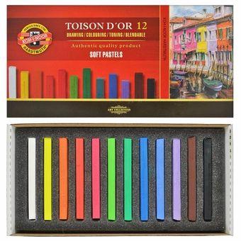  «Мел-пастель Koh-i-noor Toison D'or сухая 12 шт (8582012001KS)», бренда Koh-I-Noor - фото №2 - миниатюра