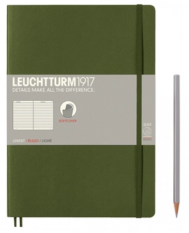  «Записная книжка Leuchtturm1917 средняя В5 точки хаки (349285)», бренда Leuchtturm1917 - фото №1 - миниатюра