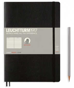  «Записная книжка Leuchtturm1917 средняя В5 линейка черная (349296)», бренда Leuchtturm1917 - фото №1 - миниатюра