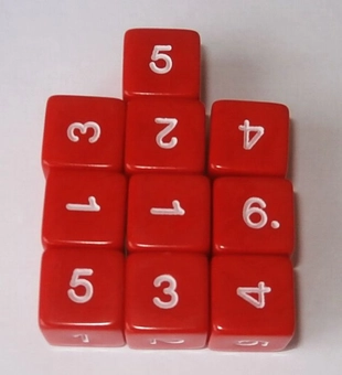 Бумажная книга «Numbers 1-6. Pack of 10 Dice» - фото №1 - миниатюра