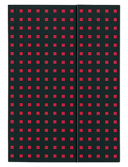  «Записная книжка Paper-Oh Quadro B6 черная на красном в линию (OH9060-1)» - фото №1 - миниатюра
