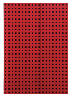  «Записная книжка Paper-Oh Quadro B6 красная на черном нелинованная (OH9067-0)» - фото №1 - миниатюра