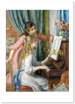 «Открытка Pierre-Auguste Renoir — Two Young Girls at the Piano (PAR06)», бренда Artistic Card - фото №1 - миниатюра