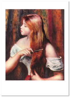 «Открытка Pierre-Auguste Renoir — Young Girl with Her Hair (PAR33)», бренда Artistic Card - фото №1 - миниатюра