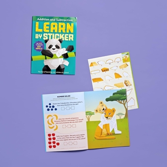 Бумажная книга «Learn by Sticker: Addition and Subtraction. Use Math to Create 10 Baby Animals!» - фото №2 - миниатюра