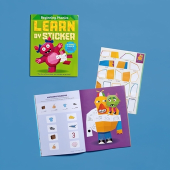 Бумажная книга «Learn by Sticker: Beginning Phonics. Use Phonics to Create 10 Friendly Monsters!» - фото №2 - миниатюра