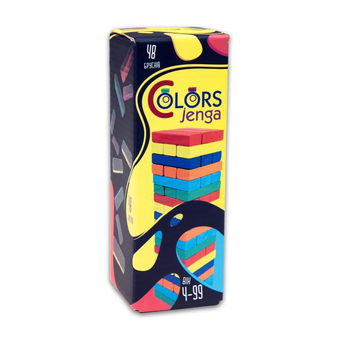  «Настільна гра Strateg Дженга "Colors Jenga" 48 брусків (30717)», бренда Strateg - фото №1 - миниатюра