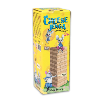  «Настільна гра Strateg Дженга "Cheese Jenga" 48 брусків (30718)», бренда Strateg - фото №1 - миниатюра