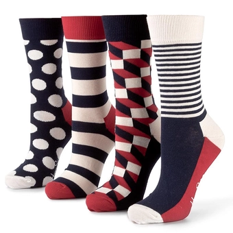  «Носки Happy Socks Stripe Gift Box 4 пары (XBDO09-6000)», бренда Happy Socks - фото №4 - миниатюра