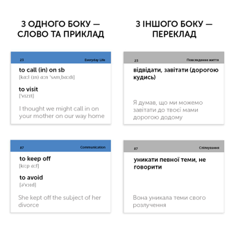Бумажная книга «Phrasal Verbs B2-C1. Картки для вивчення англійських слів» - фото №2 - миниатюра