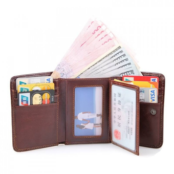 «Портмоне шкіряне коричневе Tiding Bag (R-8106Q)», бренду Tiding Bag - фото №8 - мініатюра