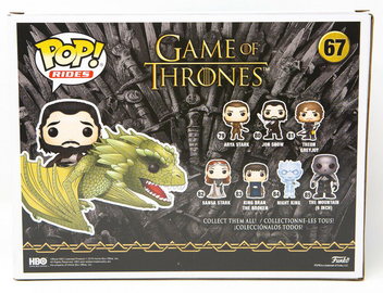  «Коллекционная фигурка Funko POP! Game of Thrones Джон Сноу на драконе (44448)», бренда Funko Pop - фото №3 - миниатюра