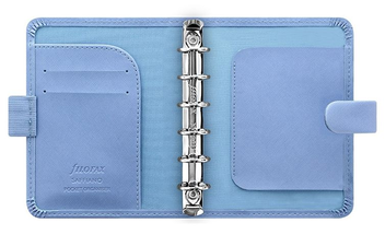  «Органайзер Filofax Saffiano Pocket Vista Blue (20-022594)», бренда Filofax - фото №3 - миниатюра