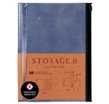  «Блокнот Storage.it Denim L Синій (STI-NB50-A)», бренду Storage.it - фото №2 - мініатюра