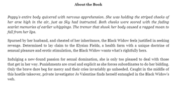 Паперова книга «The Black Widow», автор Лізетт Ештон - фото №4 - мініатюра
