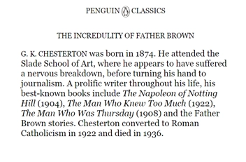 Бумажная книга «The Incredulity of Father Brown», автор Гилберт Кит Честертон - фото №3 - миниатюра
