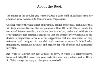 Паперова книга «227 Ways To Unleash The Sex Goddess In Every Woman», автор Олівія Сен-Клєр - фото №3 - мініатюра