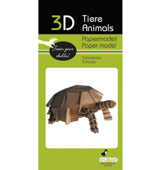  «3D модель з паперу Fridolin Черепаха (11625)», бренду Fridolin - фото №2 - мініатюра