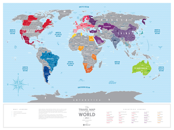 «Скретч карта мира 1DEA.me Travel map Silver World на английском языке (SW)», бренда 1DEA.me - фото №2 - миниатюра