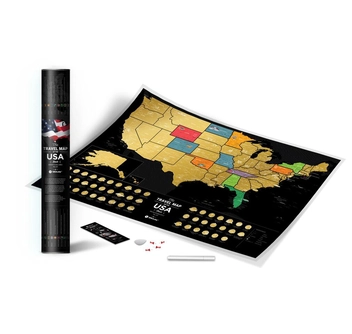  «Скретч карта 1DEA.me Travel Map of the USA Black на английском языке (USAB)», бренда 1DEA.me - фото №3 - миниатюра