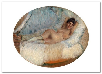 «Открытка Vincent van Gogh — Reclining Nude (Femme nue étendue sur un lit)) (VG102)», бренда Artistic Card - фото №1 - миниатюра