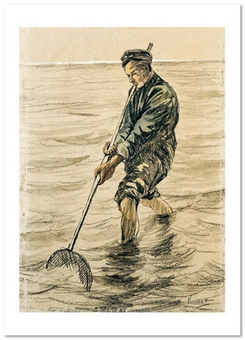  «Открытка Vincent van Gogh — The Shell Fisherman (VG103)», бренда Artistic Card - фото №1 - миниатюра