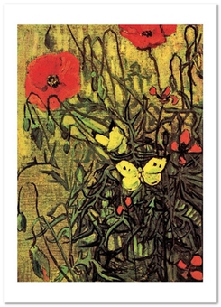 «Открытка Vincent van Gogh — Poppies and Butterflies (VG107)», бренда Artistic Card - фото №1 - миниатюра