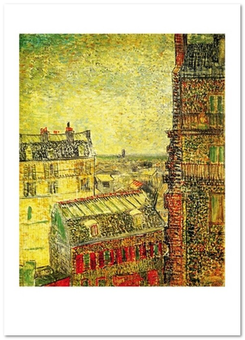 «Открытка Vincent van Gogh — View of Paris from Vincent's Room in the Rue Lepic (VG122)», бренда Artistic Card - фото №1 - миниатюра