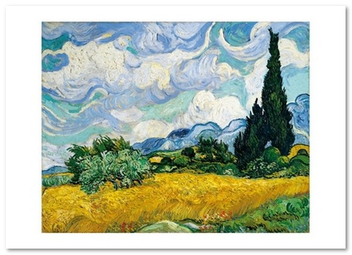  «Открытка Vincent van Gogh — Wheat Field with Cypresses (VG127)», бренда Artistic Card - фото №1 - миниатюра