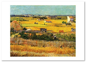  «Открытка Vincent van Gogh — Harvest at La Crau, with Montmajour in the Background (VG128)», бренда Artistic Card - фото №1 - миниатюра