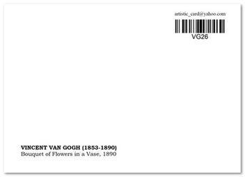 «Открытка Vincent van Gogh — Bouquet of Flowers in a Vase (VG26)», бренда Artistic Card - фото №2 - миниатюра