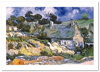 «Открытка Vincent van Gogh — Thatched Cottages at Cordeville (VG27)», бренда Artistic Card - фото №1 - миниатюра