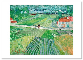  «Открытка Vincent van Gogh — Landscape with a Carriage and a Train (VG41)», бренда Artistic Card - фото №1 - миниатюра