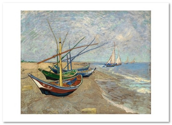 «Открытка Vincent van Gogh — Fishing Boats on the Beach at Les Saintes-Maries-de-la-Mer (VG47)», бренда Artistic Card - фото №1 - миниатюра