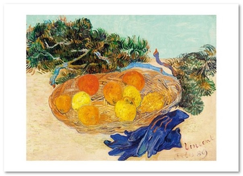  «Открытка Vincent van Gogh — Still Life of Oranges and Lemons with Blue Gloves (VG52)», бренда Artistic Card - фото №1 - миниатюра
