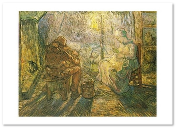  «Открытка Vincent van Gogh — Evening Hour (after Millet) (VG62)», бренда Artistic Card - фото №1 - миниатюра