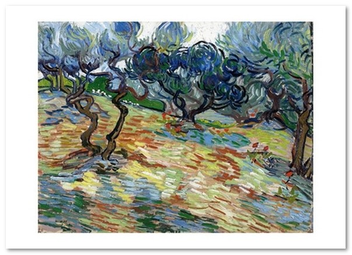  «Открытка Vincent van Gogh — The Olive Trees (VG87)», бренда Artistic Card - фото №1 - миниатюра