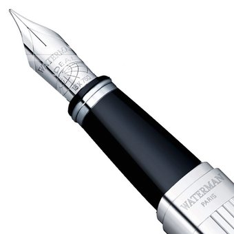  «Ручка Waterman EXCEPTION Silver FP F (11 023)», бренда Waterman - фото №3 - миниатюра