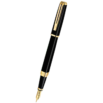  «Ручка Waterman EXCEPTION Slim Black GT FP F (11 028)», бренда Waterman - фото №1 - миниатюра