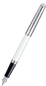 «Чорнильна ручка Waterman HEMISPHERE Deluxe White CT FP F (12063)», бренду Waterman - фото №1 - мініатюра