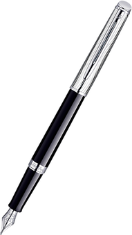 «Чорнильна ручка Waterman HEMISPHERE Deluxe Black CT FP F (12066)», бренду Waterman - фото №1 - мініатюра