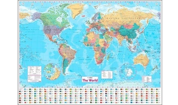 Бумажная книга «Collins World Wall Paper Map» - фото №2 - миниатюра